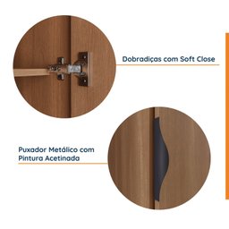 Guarda Roupa 1 Porta 4 Gavetas 1 Cabideiro Hera CabeCasa MadeiraMadeira - 5