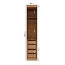Ver imagem 3 de Guarda Roupa Planejado 1 Porta 4 Gavetas 1 Cabideiro Hera CabeCasa MadeiraOriginals Marrom/Louro