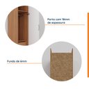 Ver imagem 6 de Guarda Roupa Planejado 1 Porta 4 Gavetas 1 Cabideiro Hera CabeCasa MadeiraOriginals Marrom/Louro/Algodão/Cinza