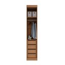 Ver imagem 4 de Guarda Roupa Planejado 1 Porta 4 Gavetas 1 Cabideiro Hera CabeCasa MadeiraOriginals Marrom/Louro/Algodão/Cinza
