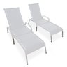 Kit 2 Espreguiçadeiras Reclinável Alumínio Madrid Branca - 1
