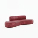 Ver imagem 4 de Sofá Orgânico Módulo Curvo Savana + Puff Corino Modena Vermelho - Vimont Moveis