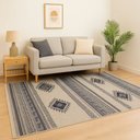 Ver imagem 4 de Tapete Funcional Asteca Sala e Quarto - Tamanho 100 X 150 Cm - Cor Cinza - J. Serrano