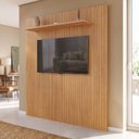 Ver imagem 1 de Painel Ripado Frisado para TV até 60 Polegadas 163,2CMX220CM Siena Marrom