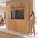 Ver imagem 6 de Painel Ripado Frisado para TV até 60 Polegadas 163,2CMX220CM Siena Marrom