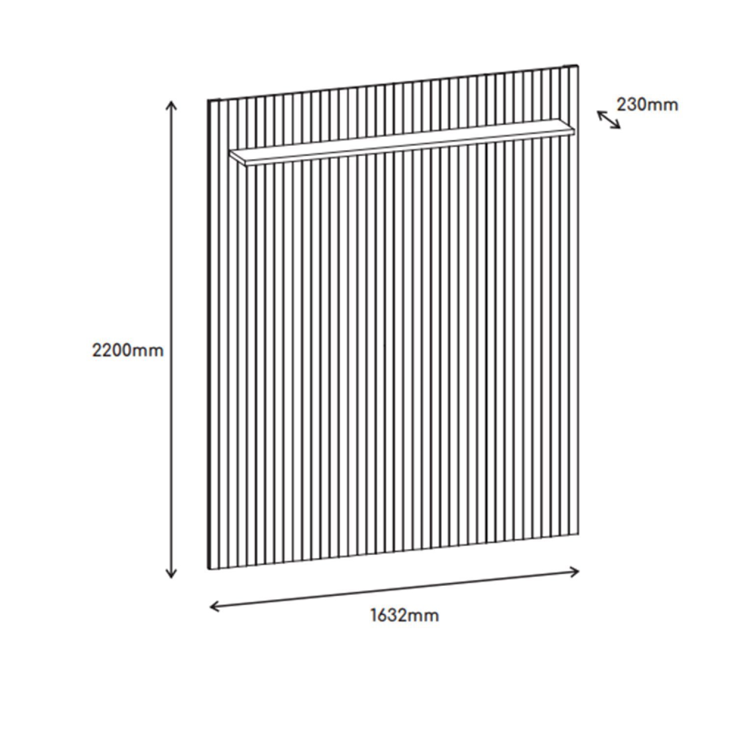 Painel Frisado para TV até 60 Polegadas 160cm Siena - 3