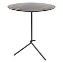 Ver imagem 1 de Mesa Lateral Flip Preta Fosca com 60cm de Altura e Tampo de 40cm - Marmore Nero Marquina