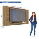 Ver imagem 4 de Painel Extensível para TV até 55 Polegadas 180cmx90cm Multiplus Marrom Lamina Mel