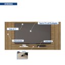 Ver imagem 6 de Painel Extensível para TV até 55 Polegadas 180cmx90cm Multiplus Marrom Lamina Mel