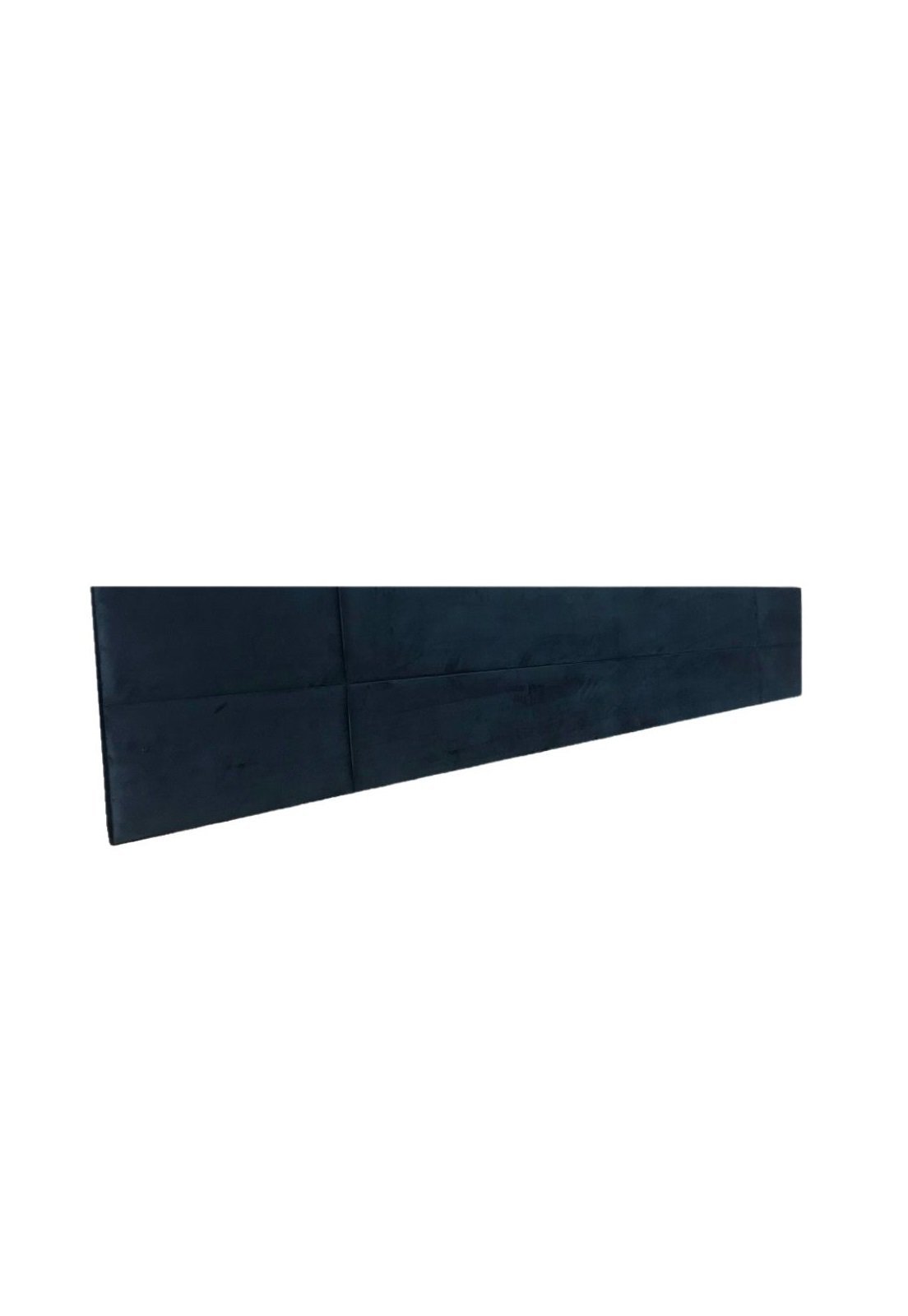 Cabeceira Cama Box Solteiro Centro com Laterais Alce Couch Veludo Azul 50cm x 190cm - 1