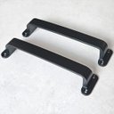 Ver imagem 2 de Puxador Duplo Milano 148mm Preto Fosco Porta Pivotante Correr Madeira Vidro Colonial Clássico Rústic