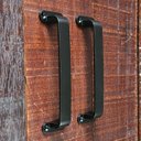 Ver imagem 3 de Puxador Duplo Milano 148mm Preto Fosco Porta Pivotante Correr Madeira Vidro Colonial Clássico Rústic