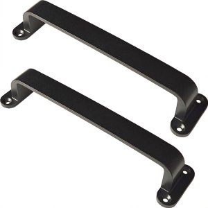 Puxador Duplo Milano 148mm Preto Fosco Porta Pivotante Correr Madeira Vidro Colonial Clássico Rústic