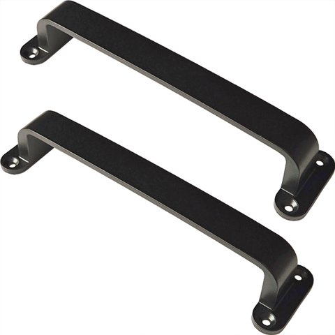 Puxador Duplo Milano 148mm Preto Fosco Porta Pivotante Correr Madeira Vidro Colonial Clássico Rústic