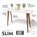 Ver imagem 4 de Aparador com Vidro 120x40cm Slim Branco