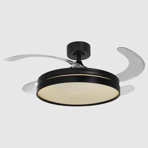 Ventilador de Teto Led 96w Preto Multitemperatura Riviera