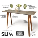 Ver imagem 4 de Aparador com Vidro 120x40cm Slim Marrom/Fendi