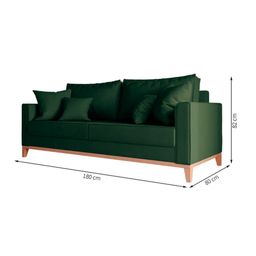 Sofá Living Beny 1,80m (verde) - 4