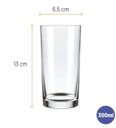 Ver imagem 3 de Conjunto de Copo de Vidro Manchester 300ml Transparente C/ 6 Und - Élpis Móveis
