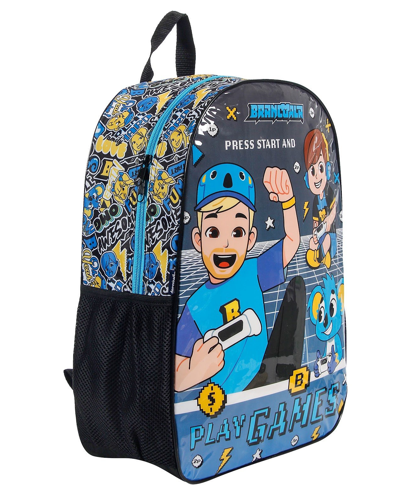 MOCHILA ESCOLAR INFANTIL BRANCOALA OFICIAL:Azul/Preto - 2