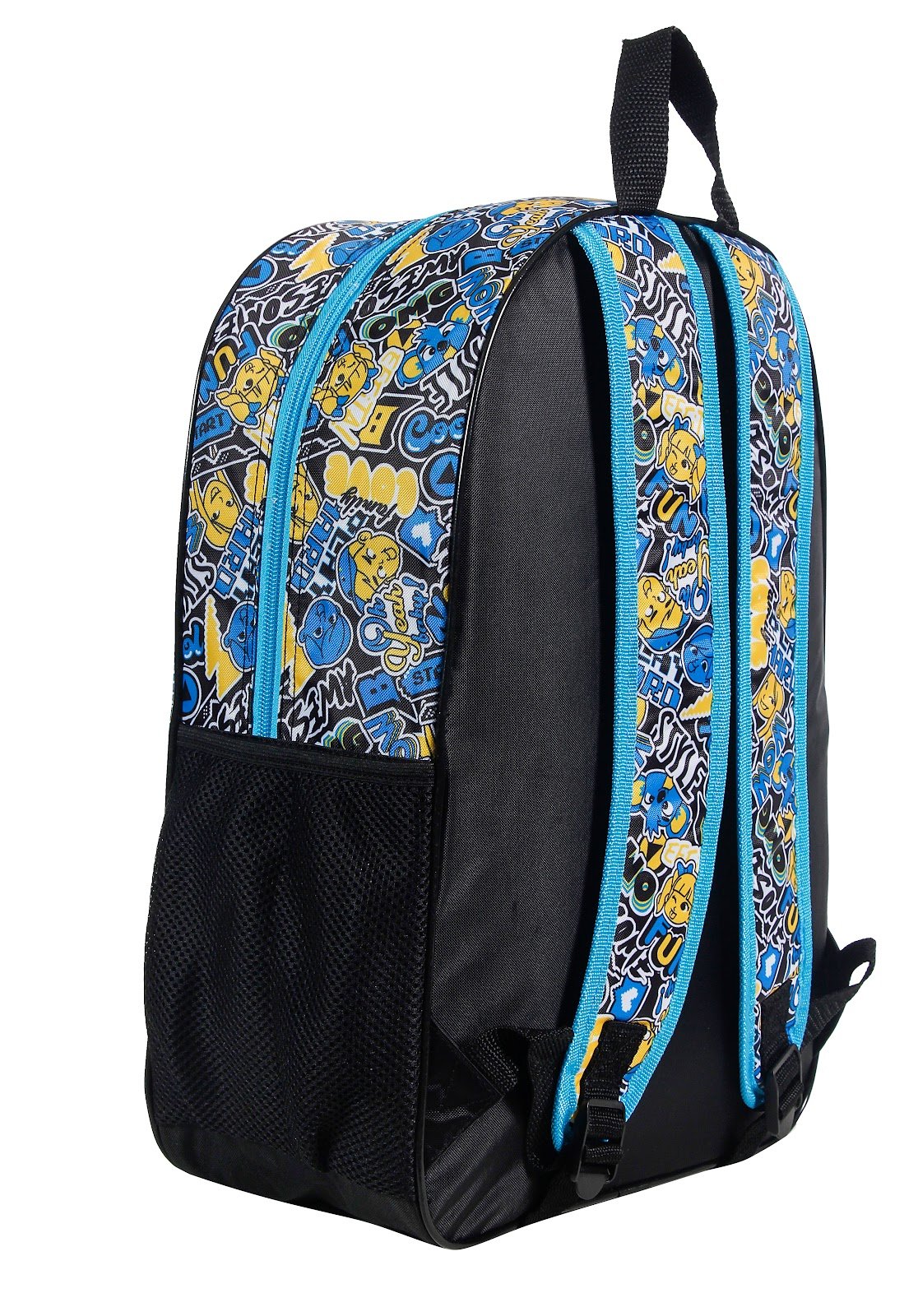 MOCHILA ESCOLAR INFANTIL BRANCOALA OFICIAL:Azul/Preto - 4