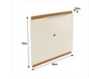 Ver imagem 2 de Painel para Tv até 40 Polegadas Verona 90cm - Via Nossa - Off White e Cedro