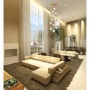 Ver imagem 2 de Pendente Moderno Dourado 60cm Pé Direito Alto Sala Escada Arevo Iluminação 82dr12 Vidro Leitoso Fosc