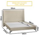 Ver imagem 3 de Kit Cabeceira e Base Cama Box Orgânica Montreal 144x205cm Casal Bouclê - Sofa Store:bouclê Soluco
