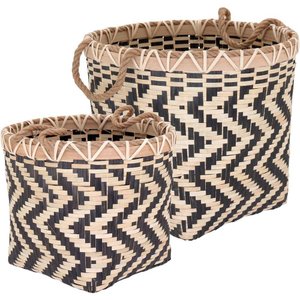 Cesta Bambu Preto 2pç
