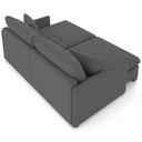 Ver imagem 7 de Sofá Cama Retrátil para Sala de Estar 254cm Una K01 Veludo Cinza - Lyam Decor