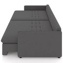 Ver imagem 6 de Sofá Cama Retrátil para Sala de Estar 254cm Una K01 Veludo Cinza - Lyam Decor