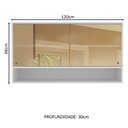 Ver imagem 6 de Armário Aéreo 2 Portas de Correr Vidro Branco Madesa