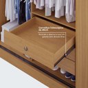 Ver mais imagens de Guarda Roupa Casal MDF Espelhado 3 Portas 6 Gavetas Qatar Marrom/Cinamomo
