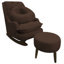 Ver imagem 1 de Kit Amamentação com Balanço Suede Marrom - Dominic Decor Lille