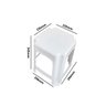 Kit 5 Bancos Plástico Banquinho Branco Infantil 34cm - 2
