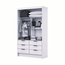 Ver imagem 2 de Guarda Roupa Sevilha Plus 2 Portas de Correr com Espelho Carioca Moveis Branco
