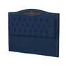 Kit Cabeceira e Calçadeira Baú Maitê Solteiro 90cm Veludo Azul Marinho - Montanaris Decor Md Montana - 3