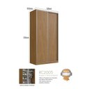 Ver imagem 2 de Guarda-Roupa 2 Portas de Correr 3 Gavetas MDF Domus 120cm Marrom Freijó Natura
