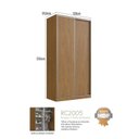 Ver imagem 2 de Guarda-Roupa 2 Portas de Correr 3 Gavetas MDF Domus 120cm Marrom Freijó Nature