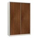 Ver imagem 1 de Guarda-roupa 2 Portas De Correr 160Cm Crema Nogueira Dourado