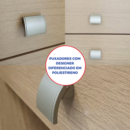 Guarda Roupa com Espelho Casal 3 Portas 6 Gavetas 100% Mdf Miami - 12