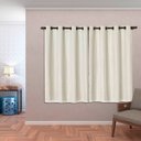 Ver imagem 4 de Cortina Blackout Pvc com Voil Xadrez 2,80m X 1,60m - Bege
