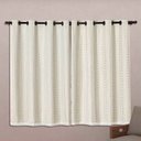 Ver imagem 3 de Cortina Blackout Pvc com Voil Xadrez 2,80m X 1,60m - Bege