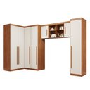Ver imagem 2 de Guarda-Roupa Modulado 4 Peças 7 Portas 3 Gavetas Texas Marrom/Cinamomo/Off White Arenas