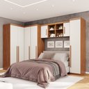 Ver imagem 1 de Guarda-Roupa Modulado 4 Peças 7 Portas 3 Gavetas Texas Marrom/Cinamomo/Off White Arenas