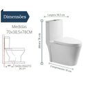 Ver imagem 3 de Vaso Sanitário Monobloco Assento Soft Close Adm800 Adamas