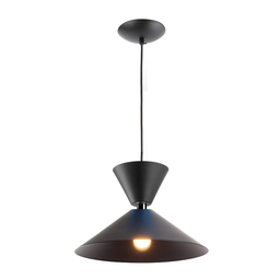 Lustre Pendente Cone Moderno Draft Mesa Balcão Gourmet Preto Spotline - 1