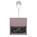 Ver imagem 1 de Mesa de Cabeceira Suspensa com 1 Gaveta e 1 Nicho 100% Mdf Plancasa:lavanda