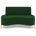 Ver imagem 4 de Sofá 2 Lugares 135cm Pés Aço Dourado Tamar Veludo Verde Z08 - Mpozenato