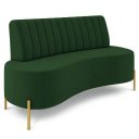 Ver imagem 2 de Sofá 2 Lugares 135cm Pés Aço Dourado Tamar Veludo Verde Z08 - Mpozenato